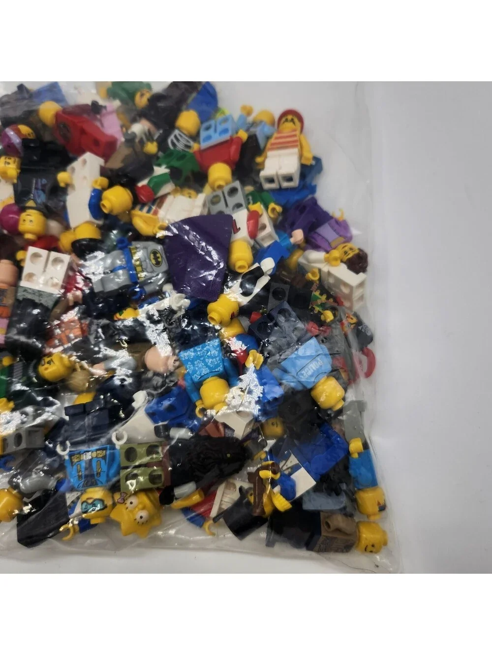 LEGO Minifigure Lot 85+ Genuine Star Wars Simpsons Police Heads Parts Bulk Mix
